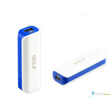 Внешний аккумулятор [GOLF] Power Bank GF-801 2600 mAh, white+blue