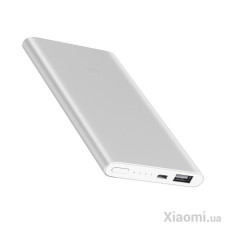 Внешний аккумулятор [Xiaomi] Mi Power Bank 2 Slim, 5000 mAh, silver, ORIGINAL