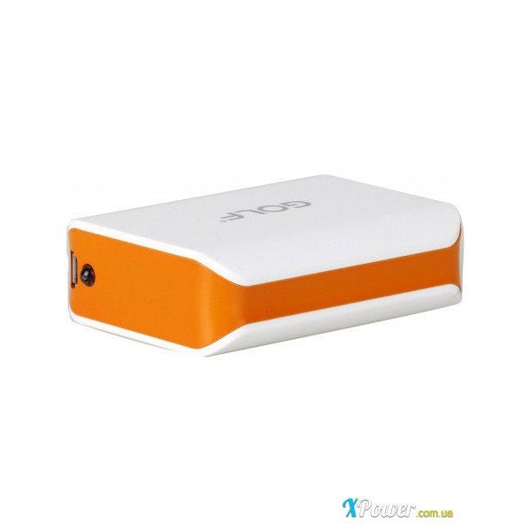 Внешний аккумулятор [GOLF] Power Bank GF-206 5200 mAh, whiteorange