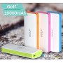 Внешний аккумулятор [GOLF] Power Bank GF-027 10000 mAh, white+blue