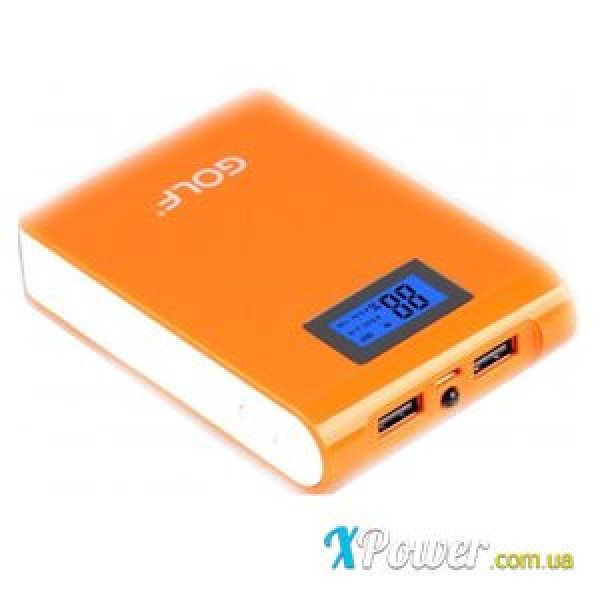 Внешний аккумулятор [GOLF] Power Bank GF-LCD01 10400 mAh, orange