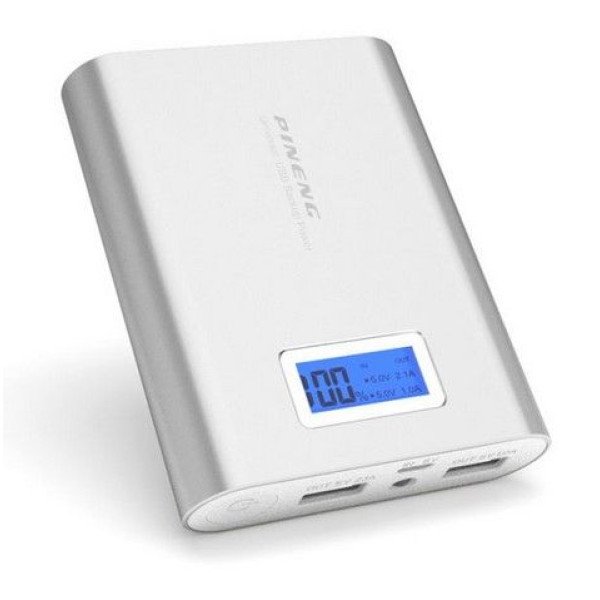 Внешний аккумулятор [Pineng] Power Bank 10000 mAh PN-988, silver